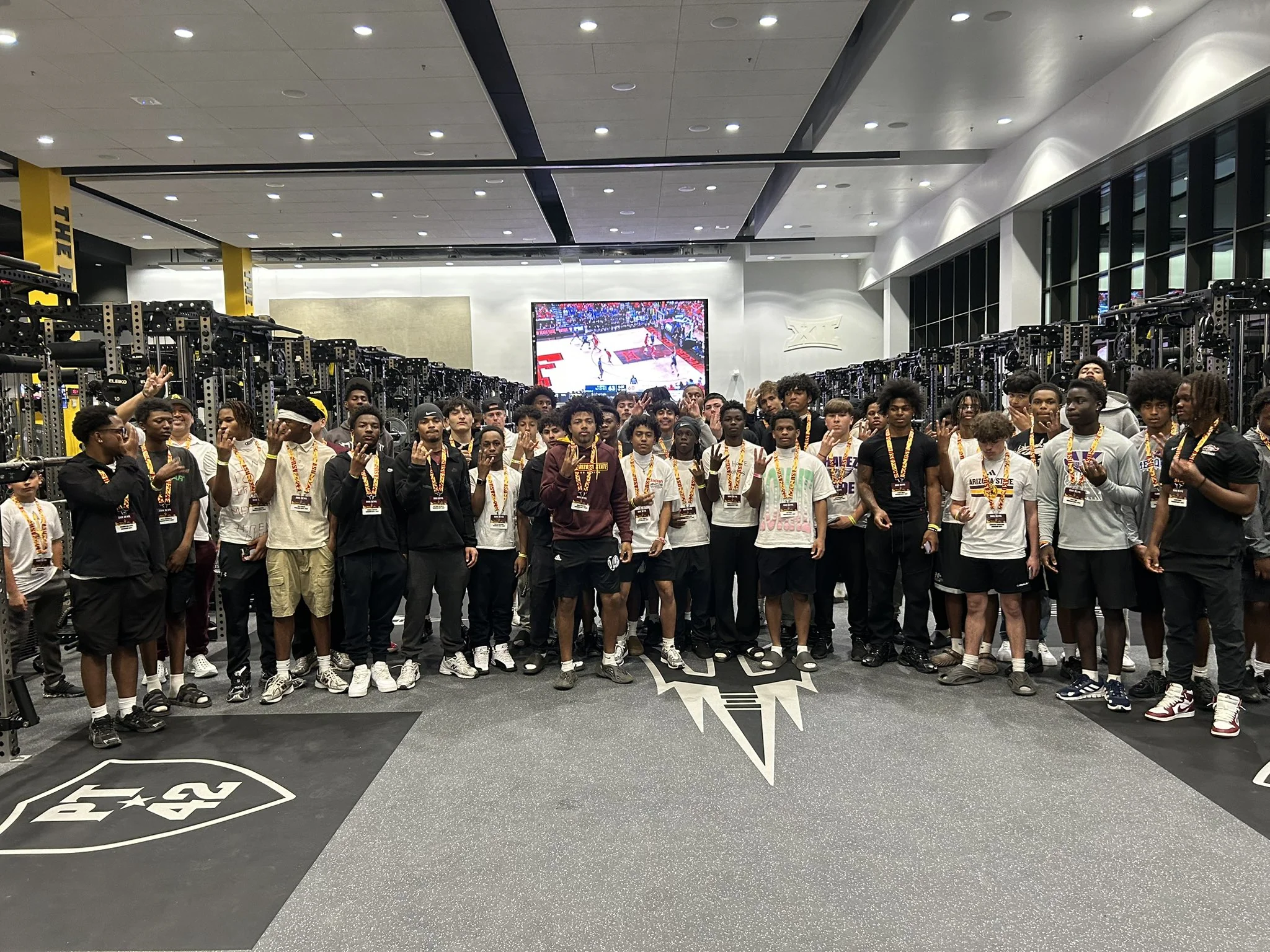 Student athletes at an ASU campus visit supported by National Boosters Foundation